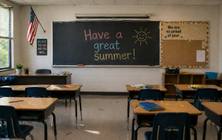 empty classroom last day of school