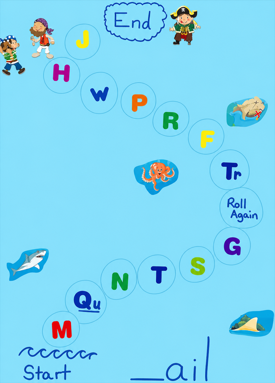 handmade board game letters