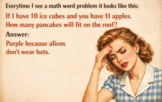 50's woman confused about math word problem