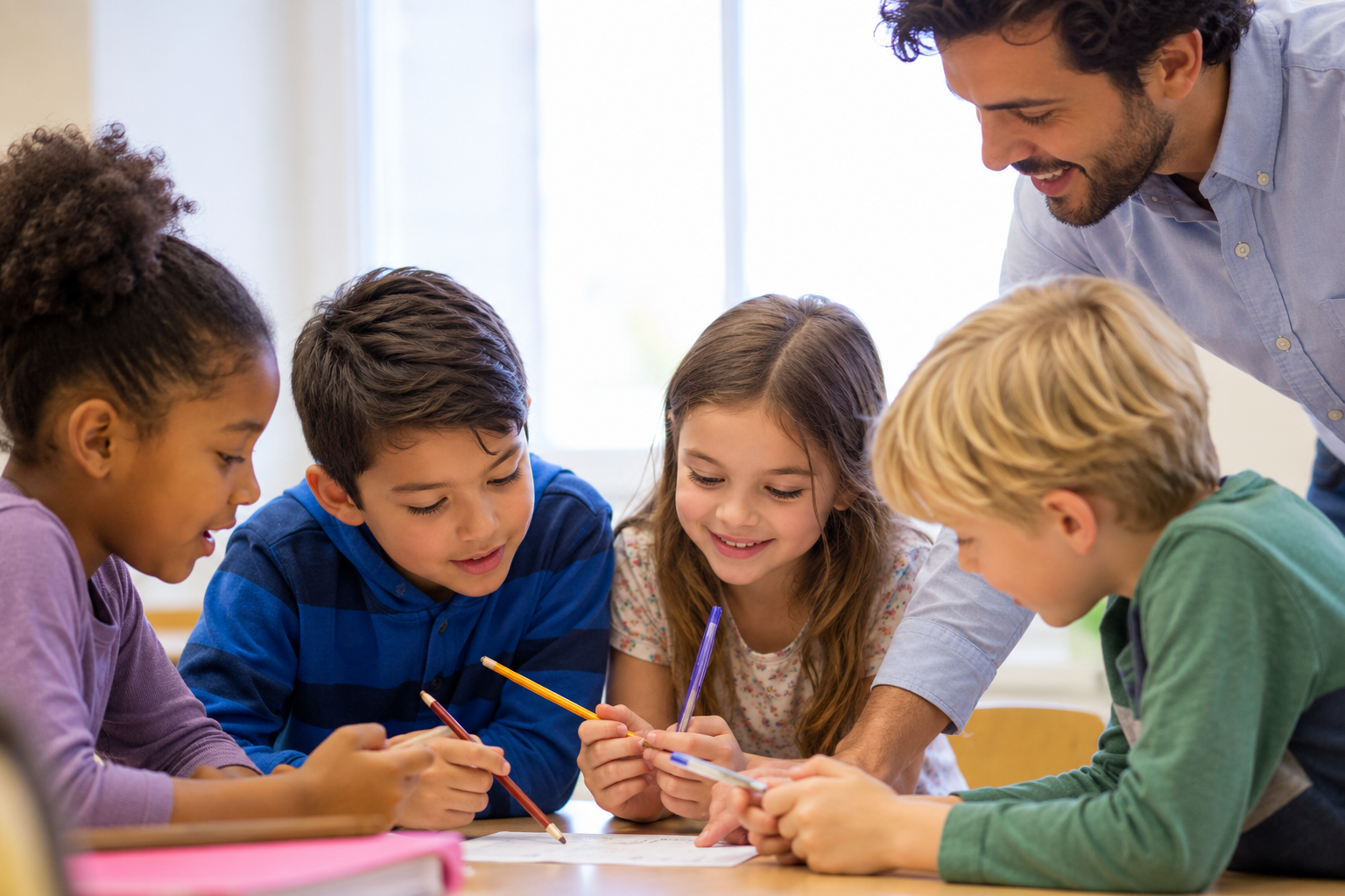 teacher and engaged class